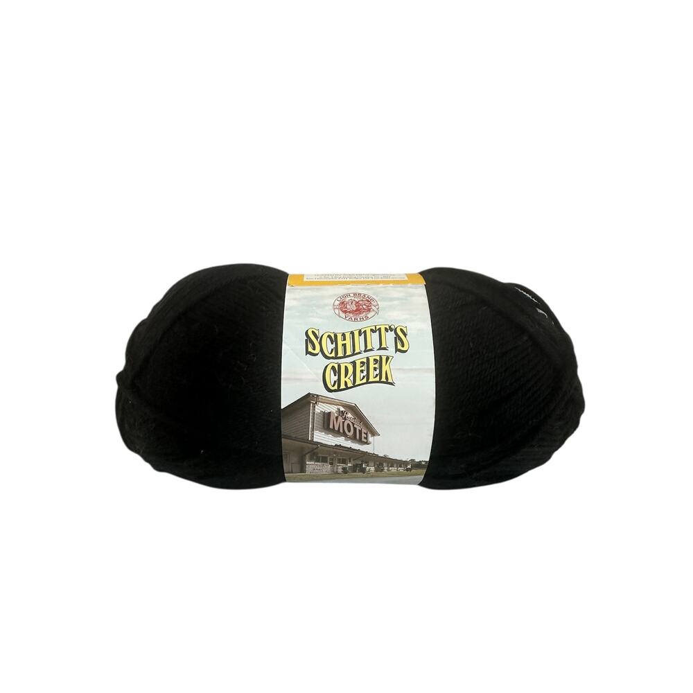 Schitt's Creek Lion Brand Black Crow Acrylic # 4 Yarn 7oz 372 Yds